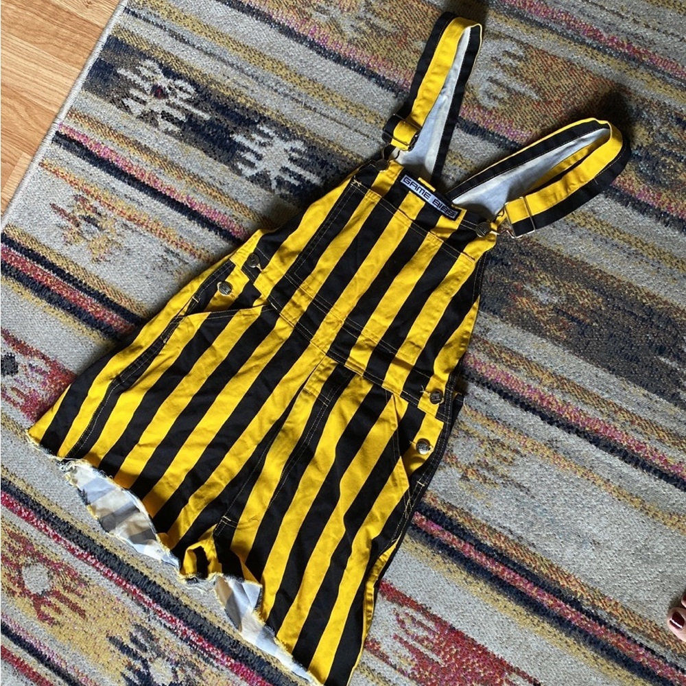 Game Bibs Short Overalls Black and Gold Iowa Hawkeyes Football